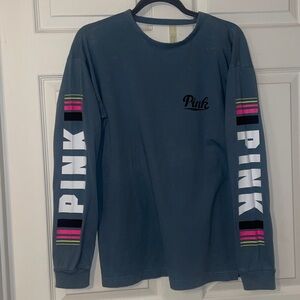 Victoria's Secret Women's Grey and Pink Shirt